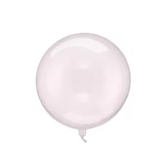 Buborék Lufi áttetsző rózsaszín 40cm