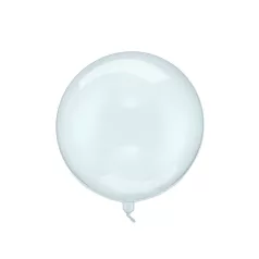 Buborék Lufi áttetsző kék 40cm