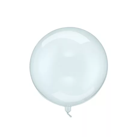 Buborék Lufi áttetsző kék 40cm