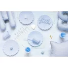 Fodros szélű szalvéták - pasztell kék (12 db)