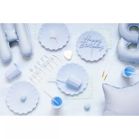 Fodros szélű szalvéták - pasztell kék (12 db)