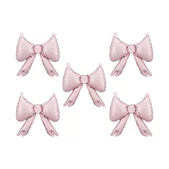 Púderrózsaszín fólia masni lufi girlandhoz (5 db)