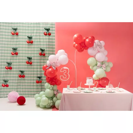 Piros fólia masni lufi girlandhoz (5 db)