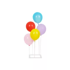   Moduláris lufiállvány talppal – átlátszó, variálható elemekkel
