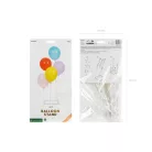 Moduláris lufiállvány talppal – átlátszó, variálható elemekkel