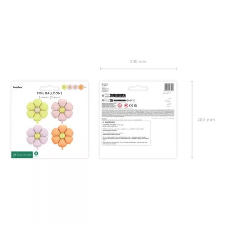 Fólia lufik margaréta, girlandhoz (4 db)