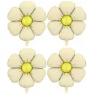 Fólia lufik margaréta, girlandhoz - krém színű (4 db)