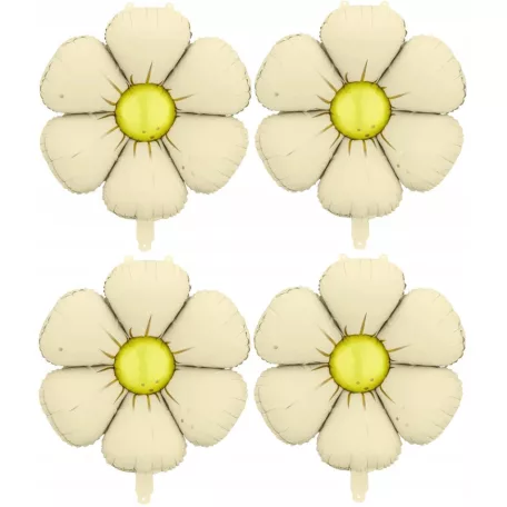 Fólia lufik margaréta, girlandhoz - krém színű (4 db)