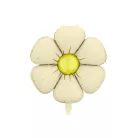 Fólia lufik margaréta, girlandhoz - krém színű (4 db)