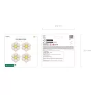 Fólia lufik margaréta, girlandhoz - krém színű (4 db)