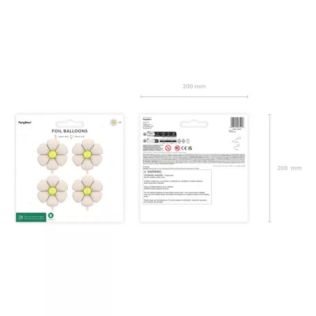 Fólia lufik margaréta, girlandhoz - krém színű (4 db)