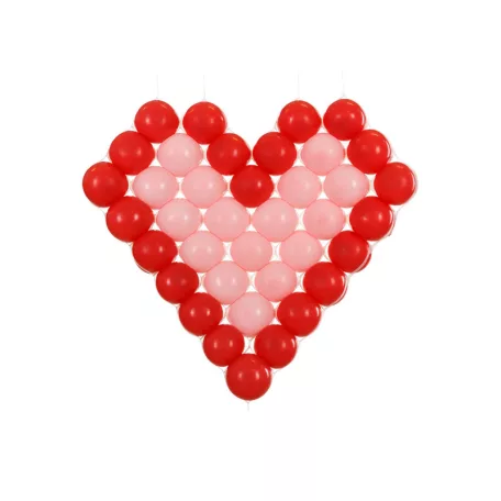 Szív alakú lufiháló – áttetsző műanyag