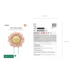   "Sétáló" fólia lufi virág – világos rózsaszín