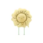 "Sétáló" fólia lufi virág – világos bézs