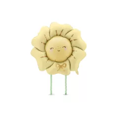 "Sétáló" fólia lufi virág – világos bézs