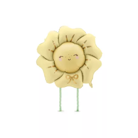 "Sétáló" fólia lufi virág – világos bézs