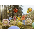 "Sétáló" fólia lufi virág – világos bézs