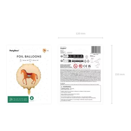 Fólia Lufi – Lovas, kerek (35 cm)