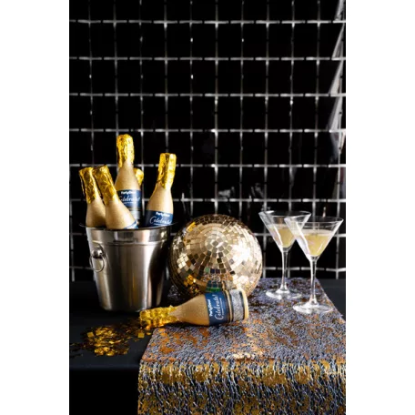 Pezsgősüveg konfetti ágyú – Arany