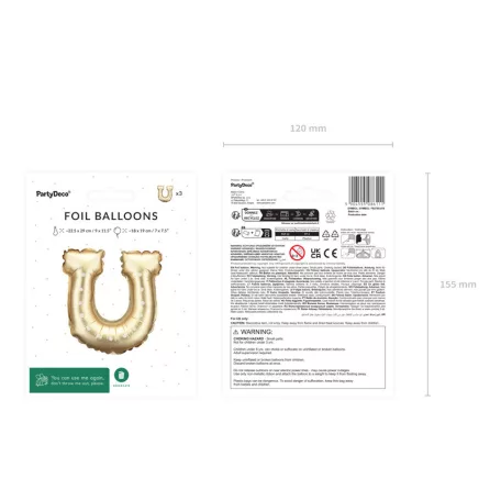 Fólia Lufik – Arany Patkó Girlandhoz (3 db)