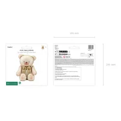   Fólia Lufi – Krémszínű Óriás Maci (75x84 cm) Foil Teddy