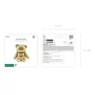 Fólia lufi – Mackó, arany színű