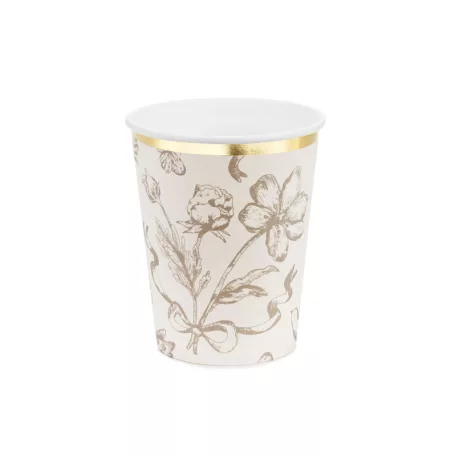 Virágmintás party pohár, 220 ml (6 db)