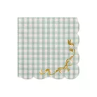 Kockás Papírszalvéta Arany Masnival (12 db)