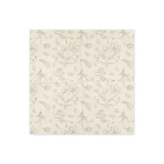 Virágmintás Papírszalvéta – bézs (12 db)