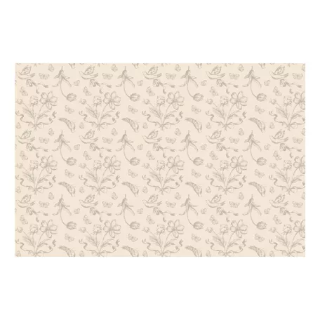 Terítő – Bézs virágmintával, 180×120 cm