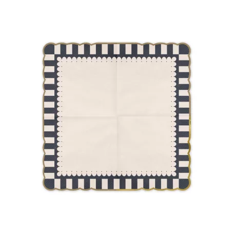 Halloween szalvéták arany szegéllyel 33x33 cm (12 db)