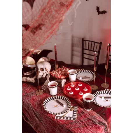 Halloween szalvéták arany szegéllyel 33x33 cm (12 db)