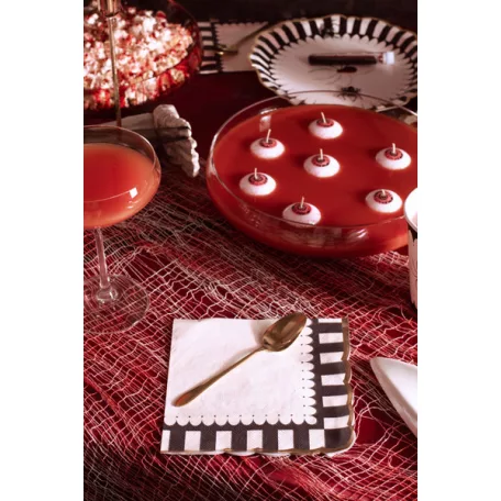 Halloween szalvéták arany szegéllyel 33x33 cm (12 db)