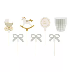 Muffin Dekor Szett „Oh Baby” (6 db)