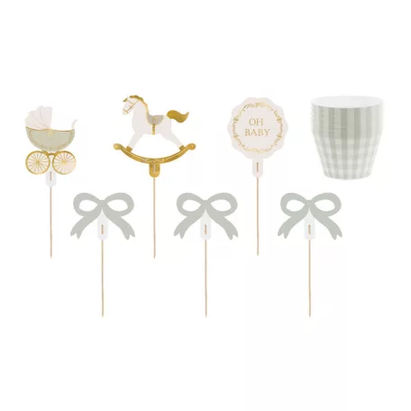 Muffin Dekor Szett „Oh Baby” (6 db)