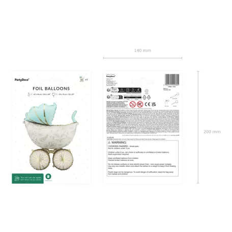 Fólia lufi Babakocsi, 67×96 cm