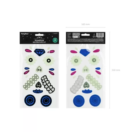 Sötétben világító tök matricák mix - Halloween dekoráció