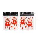 Véres kéznyom gél ablakmatrica - Halloween dekoráció