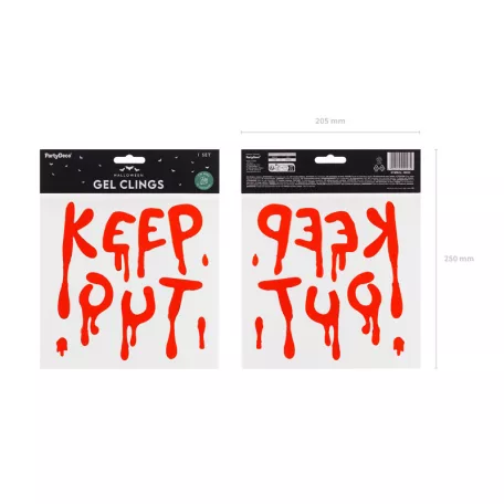 „Keep Out” gél ablakmatrica