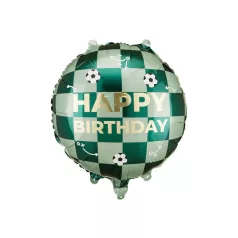   Sportos „Happy Birthday” Fólia Lufi – focilabdás mintával, 35×35 cm
