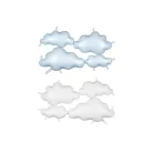 Kétoldalas felhő fólia l99x52 cm, fehér-világoskék (1 db)