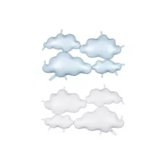   Kétoldalas felhő fólia l99x52 cm, fehér-világoskék (1 db)