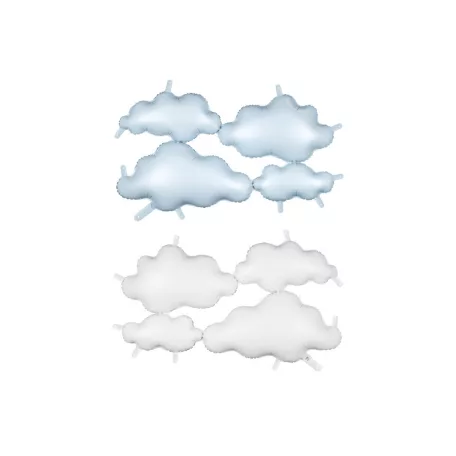 Kétoldalas felhő fólia l99x52 cm, fehér-világoskék (1 db)