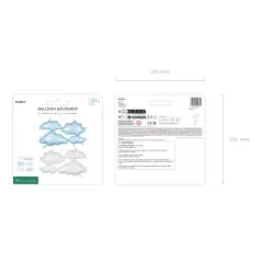   Kétoldalas felhő fólia l99x52 cm, fehér-világoskék (1 db)