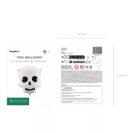 Koponya fólia lufi 36×41 cm