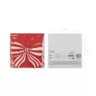 Masni formájú, piros-fehér csíkos szalvéta (12 db)