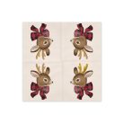 Karácsonyi papírszalvéta – Őzike mintával (12 db)