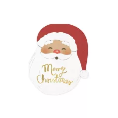   Mikulás forma, arany „Merry Christmas” felirattal (12 db)