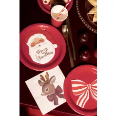   Mikulás forma, arany „Merry Christmas” felirattal (12 db)