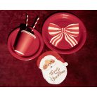 Mikulás forma, arany „Merry Christmas” felirattal (12 db)